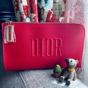 Dior Cosmetics Bag Red